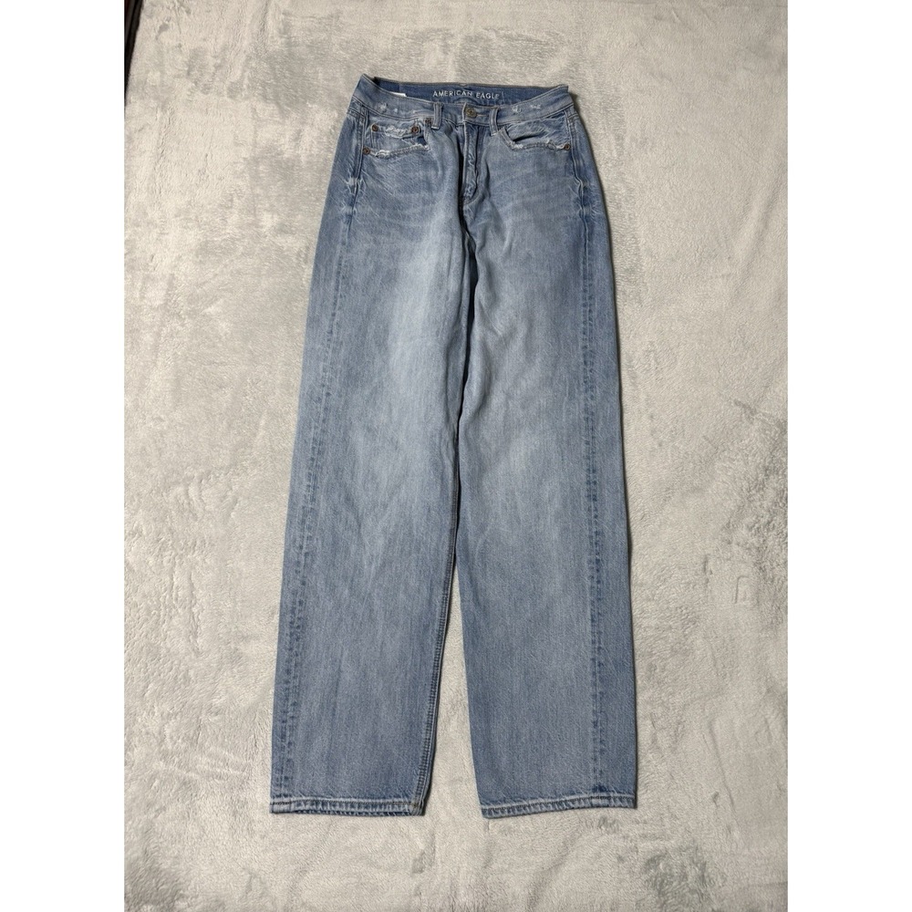 American Eagle Jeans Women's 4 Blue High Rise Baggy Jean 25x29